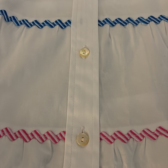 New Breah Sleeveless Button Down Shirt Size 16 Top White - Picture 6 of 10